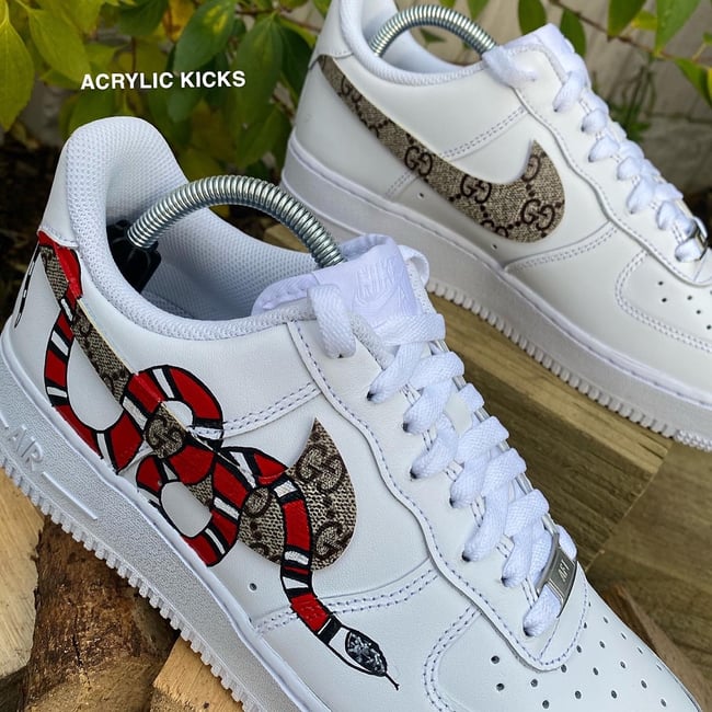 Nike AF1 OG Gucci Snakes Acrylic Kicks